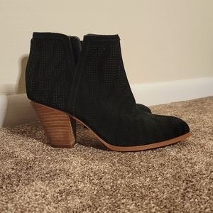 Violet and Red Ankle Boots